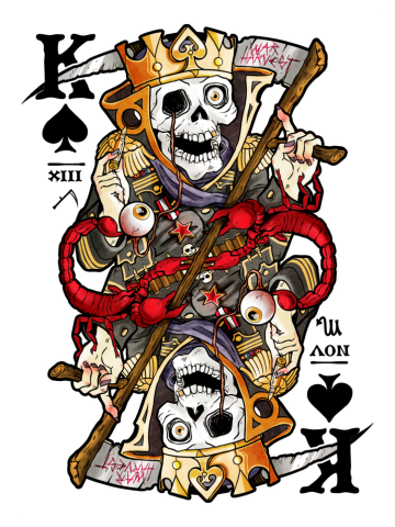 King of Spades as Death in Scorpio (black index)