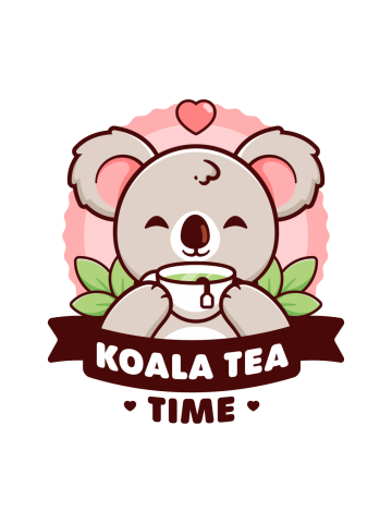 Koala-Tea Time - Cute Koala Pun