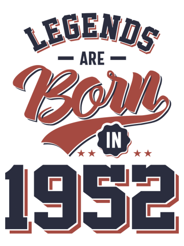 Legends Are Born in 1952 Birthday Gift