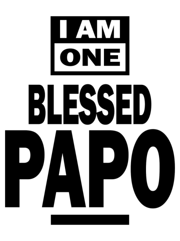 Mens I Am One Blessed Papo Fathers Day Gift