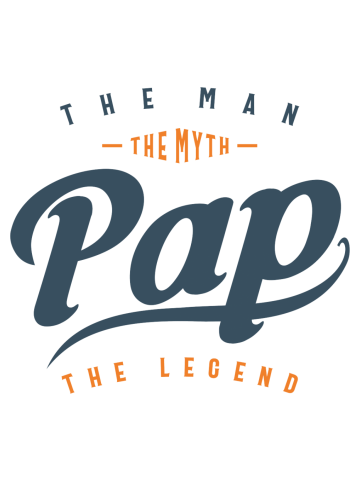 Mens Pap The Man Myth Legend Funny Father's Day