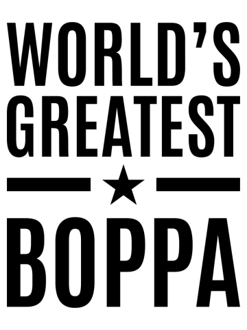 Mens World's Greatest Boppa - Dad & Grandpa