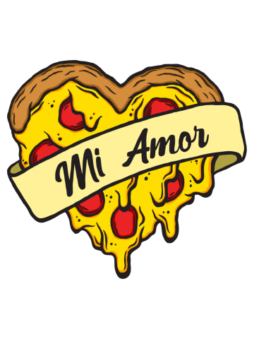 Mi Amor Pizza Heart