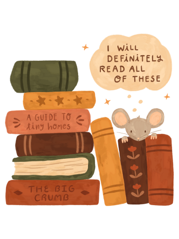 Mouse's Book Pile