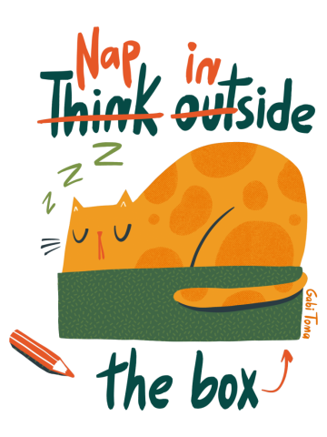 Nap inside the box