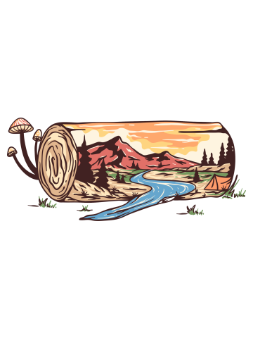 Natural scenery on a wood