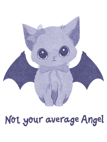 Not Your Average Angel (Halftone Blue)
