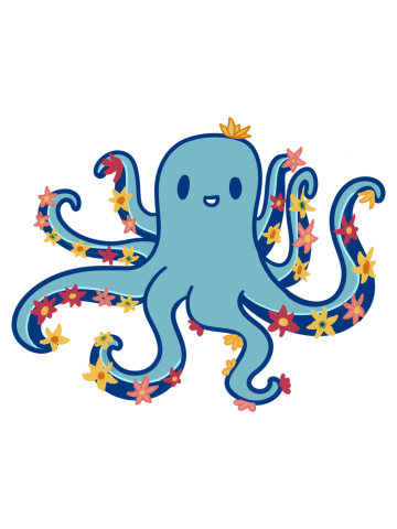 Octopus with Flowers