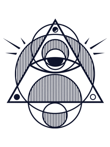 Omnipotent (The All Seeing Geometric Pyramid Eye)