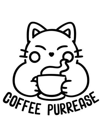 One More Coffee Please Cat 