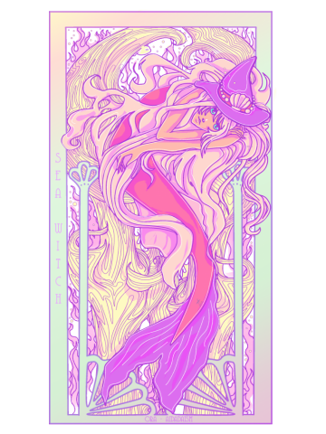 Ora the Sea Witch - Collectors Card Design