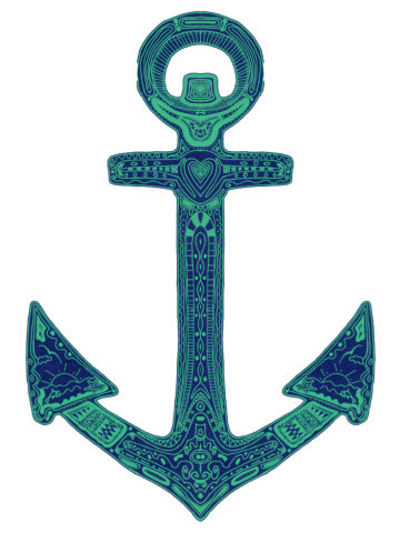 Ornate anchor.