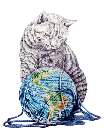 Our feline deity shows restraint 