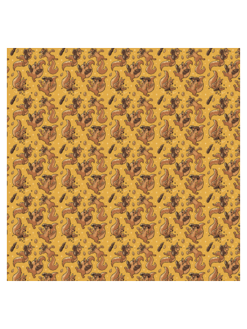 Pattern Peanut Cute Squirrels Yellow