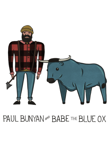 Paul Bunyan And Babe The Blue Ox