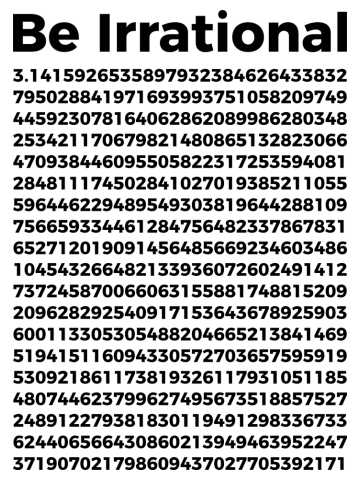 Pi Day T-Shirt | Pi Tee | Math Nerd Geek | Be Irrational