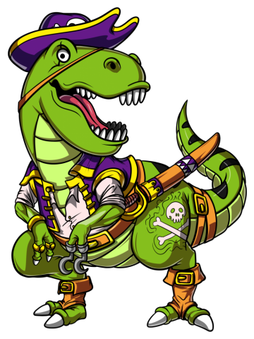 Pirate T-Rex Dinosaur