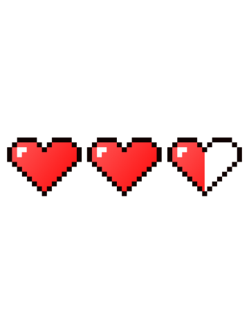 Pixelated 8-Bit Heart
