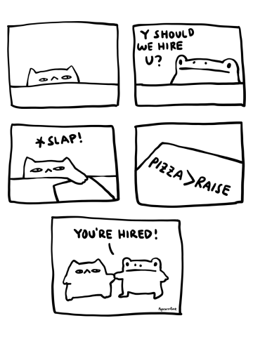 Pizza raise job interview