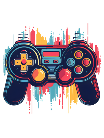 Play Station Game Controller Gamer Retro Video Console Nerd