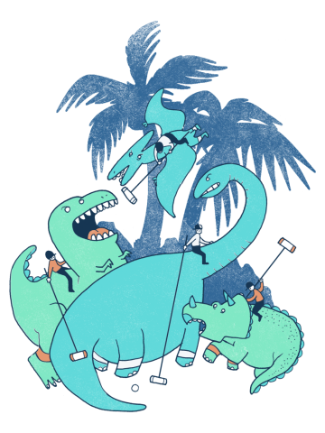 Polo with Dinosaurs