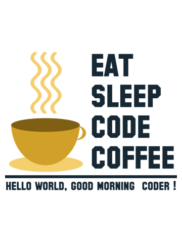 Programmer: eat sleep code coffee-hello world coder-2