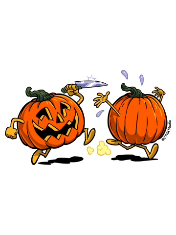 Pumpkin Chasing with a Knife