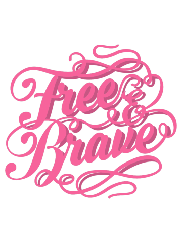 Quote - Free And Brave - bright