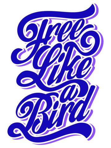 Quote - Free Like A Bird - bright