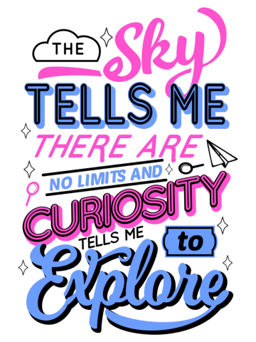 Quote - No LImits to Explore - bright