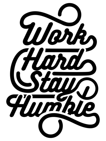 Quote - Work Hard Stay Humble - bright