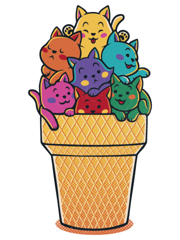 Rainbow Cats Icecream