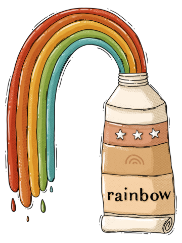 Rainbow Paint Tube