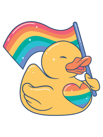 Rainbow Rubber Duck