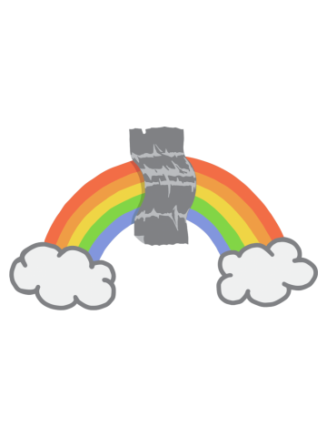 Rainbow and scotch tape