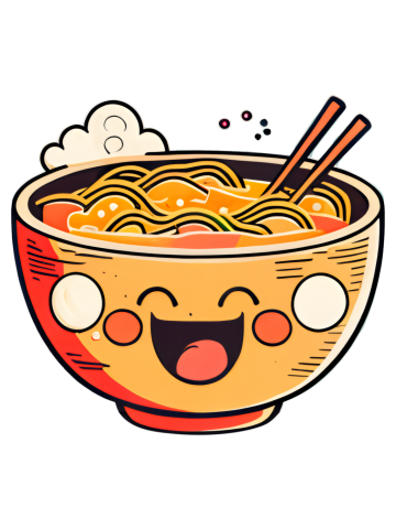 Ramen Lovers Happy Cute Eating Noodle Foodie Japanese Dish