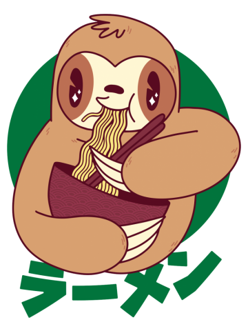 Ramen Sloth Noodles Japan Gift Japanese