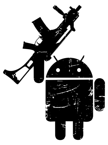 Rebel Android with a gun design