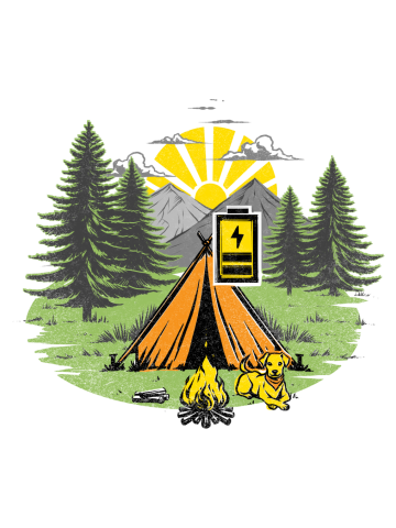Recharging Offline Camping Dog