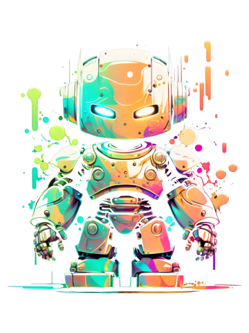 Retro Robot Cute Robotic Engineer Technology Hi-tech Machine