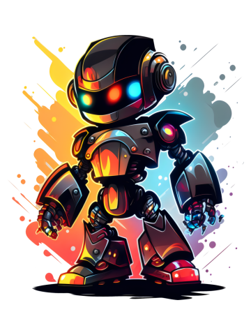 Retro Robot Cute Robotic Engineer Technology Hi-tech Machine