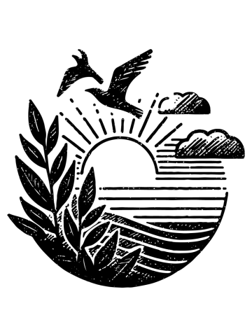 Retro ecology concept -black