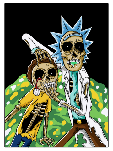 Rick and morty skull