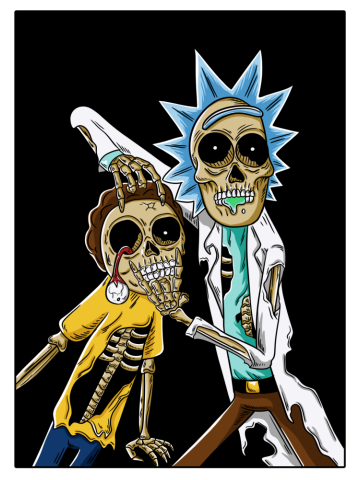 Rick and morty skull