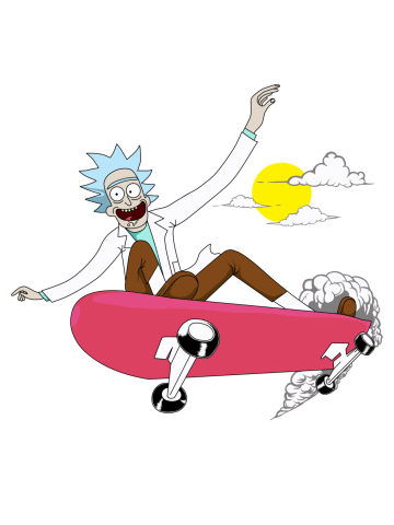 Rick and skateboard