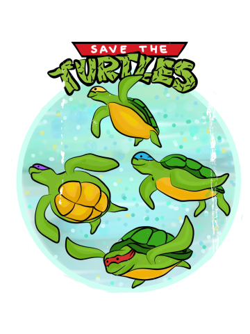 SAVE THE TURTLES COWABUNGA