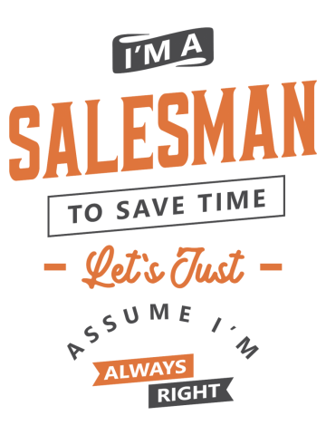 Salesman Funny Job Title Profession Birthday Worker