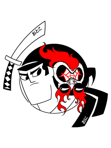Samurai Jack and Aku Yin Yang
