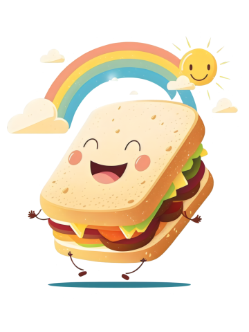 Sandwich Food Lovers Foodie Best Funny Lunch Toddler Party