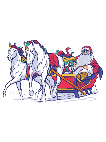Santa Unicorn Sled